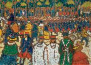 Jozsef Rippl-Ronai French Soldiers Marching painting
